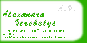 alexandra verebelyi business card